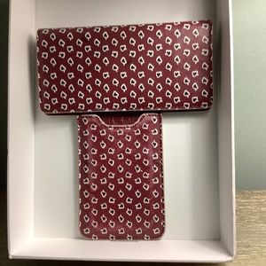 Dian Von Furstenberg vintage set of check book cover and credit card holder